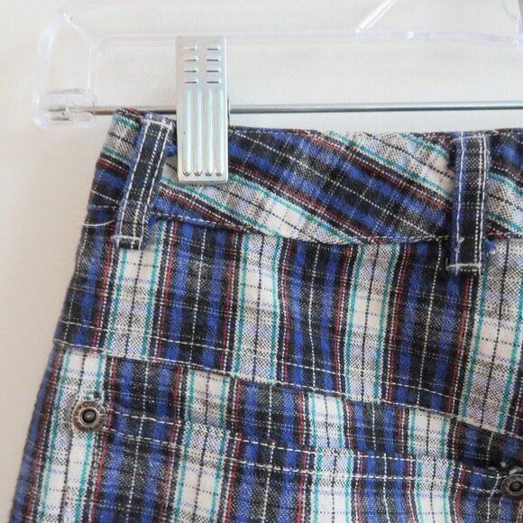 VINTAGE CALVIN KLEIN Y2K Tartan Plaid High Rise Straight Cotton Pants Jeans Punk - Picture 13 of 15